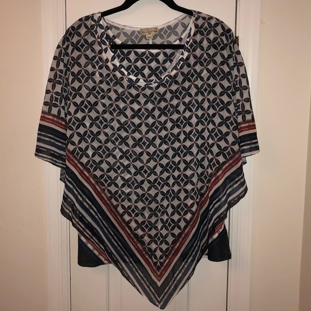 live and let live | Twofer Poncho Top